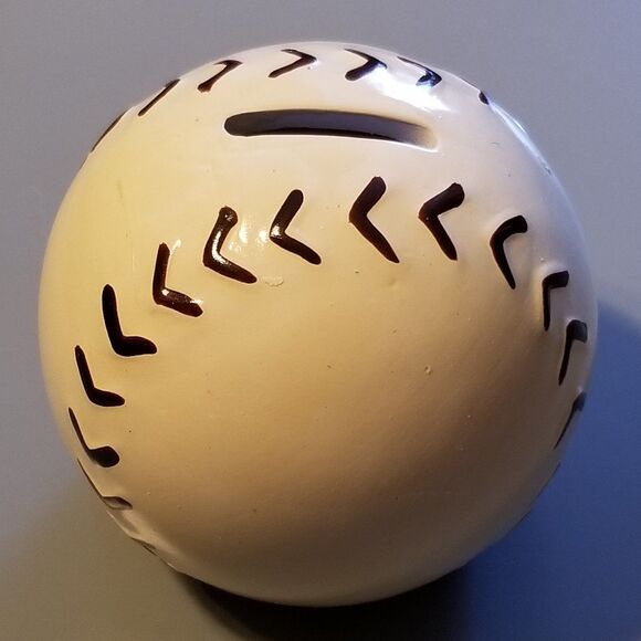 Ceramic baseball coin bank - Picture 2 of 6
